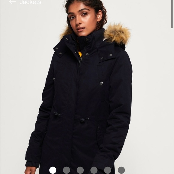 Superdry Model Microfibre Dark Forest Green Jacket US 2 - Picture 1 of 8